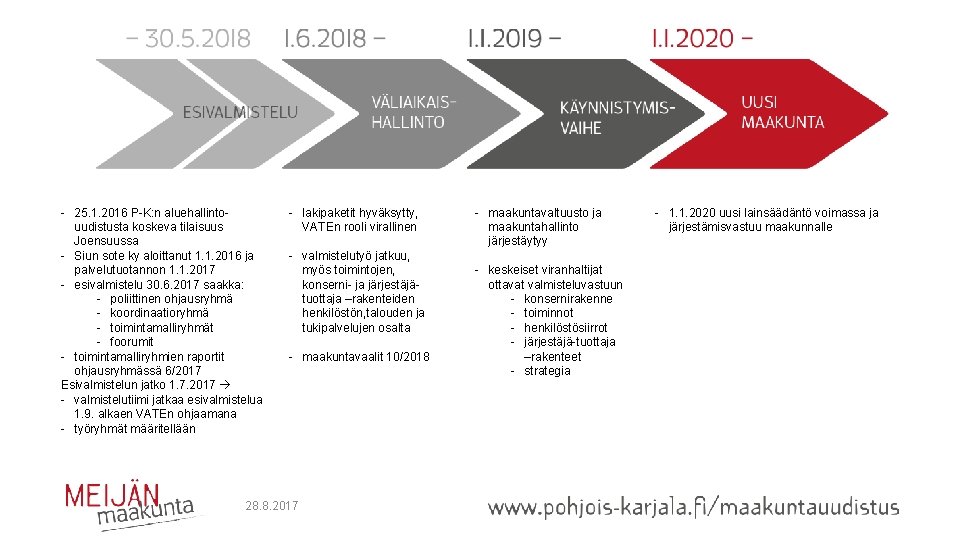 - 25. 1. 2016 P-K: n aluehallintouudistusta koskeva tilaisuus Joensuussa - Siun sote ky