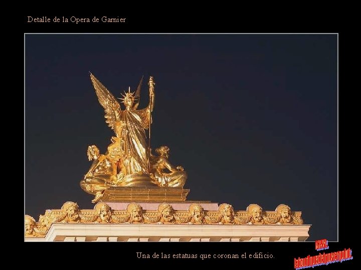 Detalle de la Opera de Garnier Una de las estatuas que coronan el edificio.