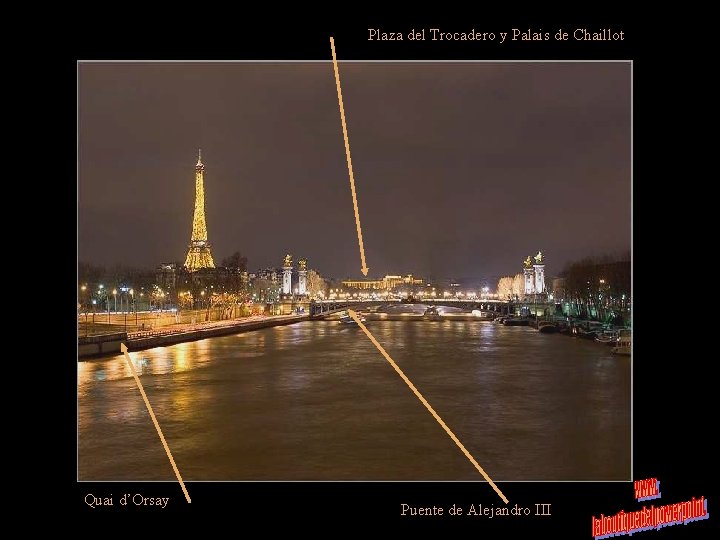 Plaza del Trocadero y Palais de Chaillot Quai d’Orsay Puente de Alejandro III 