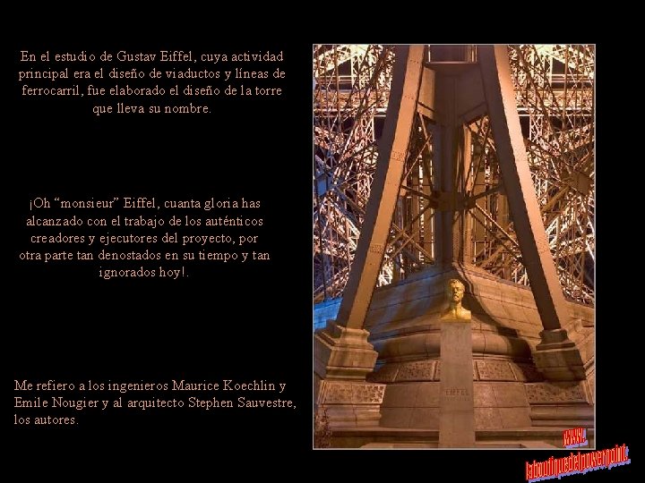 En el estudio de Gustav Eiffel, cuya actividad principal era el diseño de viaductos