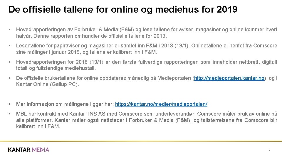 De offisielle tallene for online og mediehus for 2019 § Hovedrapporteringen av Forbruker &