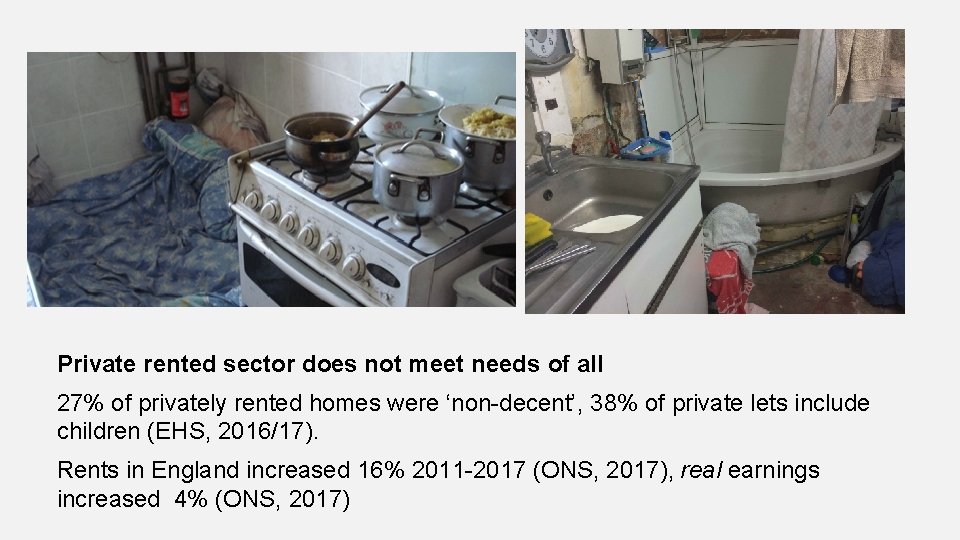 Private rented sector does not meet needs of all 27% of privately rented homes