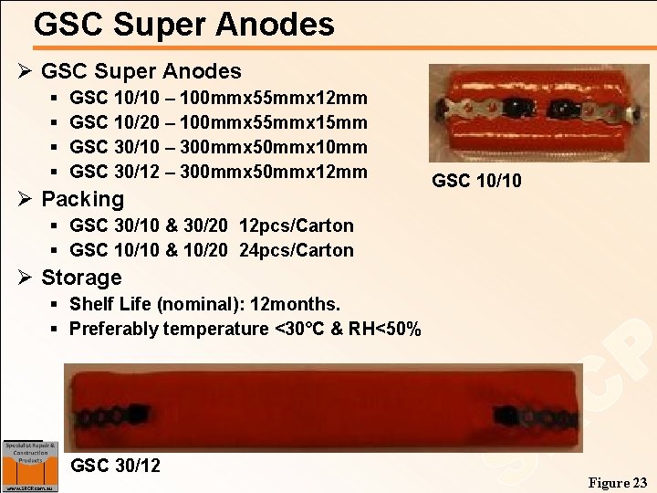 GSC Super Anodes Ø GSC Super Anodes § § GSC 10/10 – 100 mmx