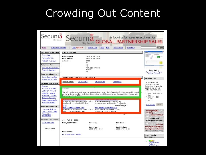 Crowding Out Content 