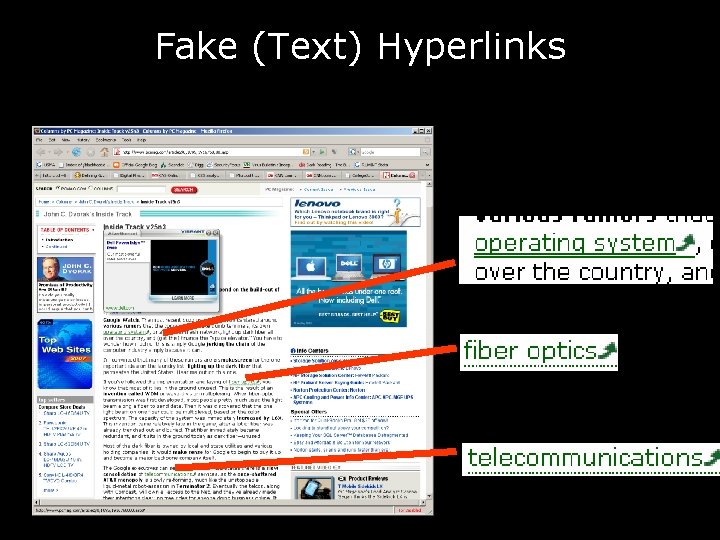 Fake (Text) Hyperlinks 