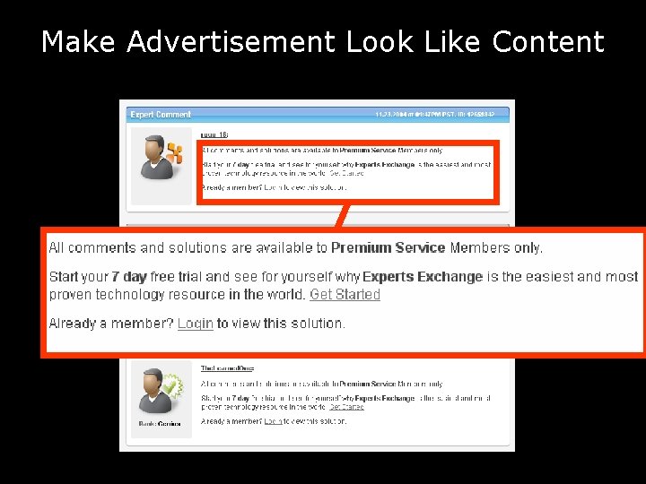 Make Advertisement Look Like Content 