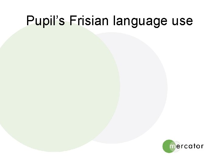 Pupil’s Frisian language use 