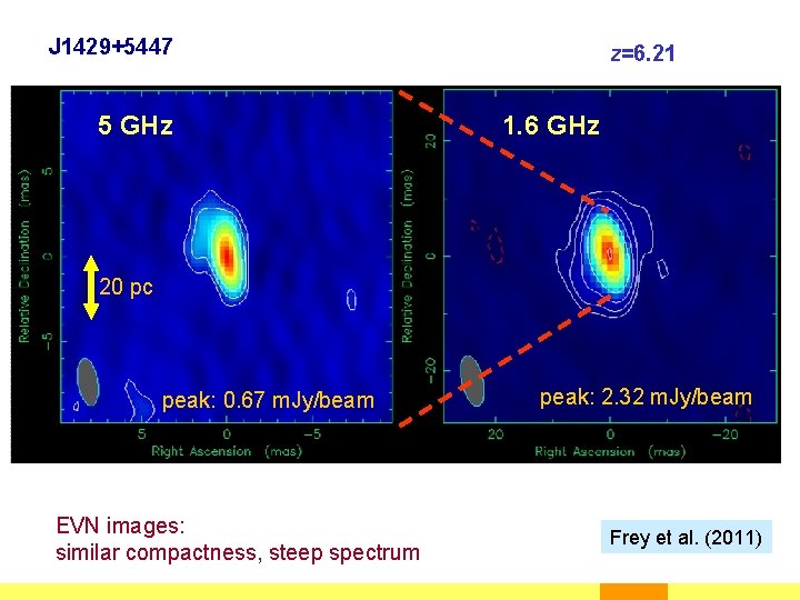 J 1429+5447 Willott et al. (2010) 5 GHz z=6. 21 1. 6 GHz 20