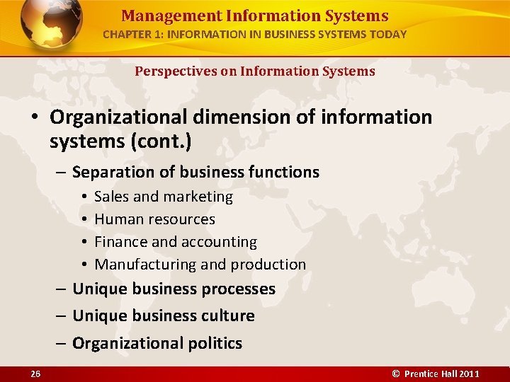 Management Information Systems CHAPTER 1: INFORMATION IN BUSINESS SYSTEMS TODAY Perspectives on Information Systems