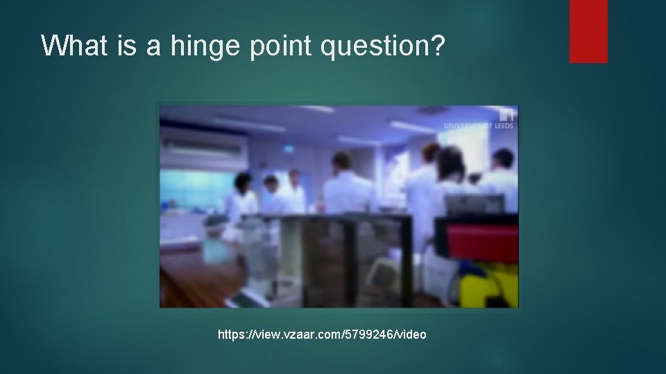 What is a hinge point question? https: //view. vzaar. com/5799246/video 