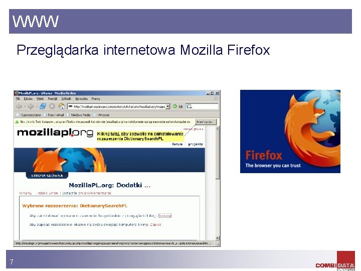 WWW Przeglądarka internetowa Mozilla Firefox 7 