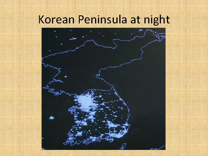 Korean Peninsula at night 