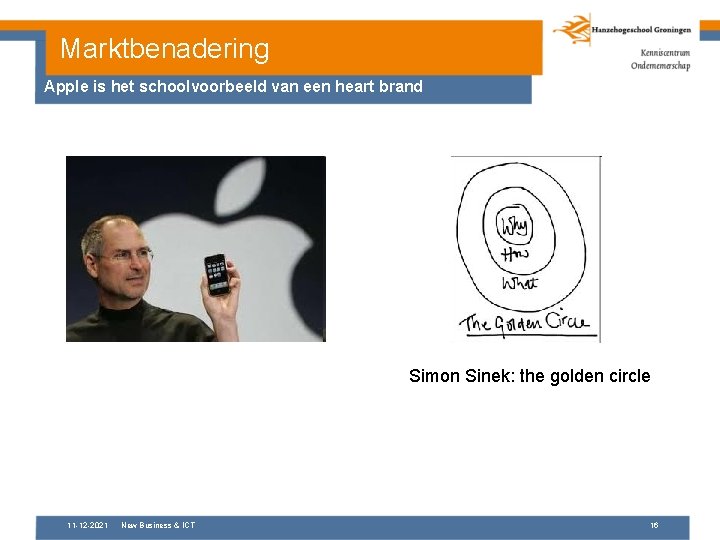 Marktbenadering Apple is het schoolvoorbeeld van een heart brand Simon Sinek: the golden circle