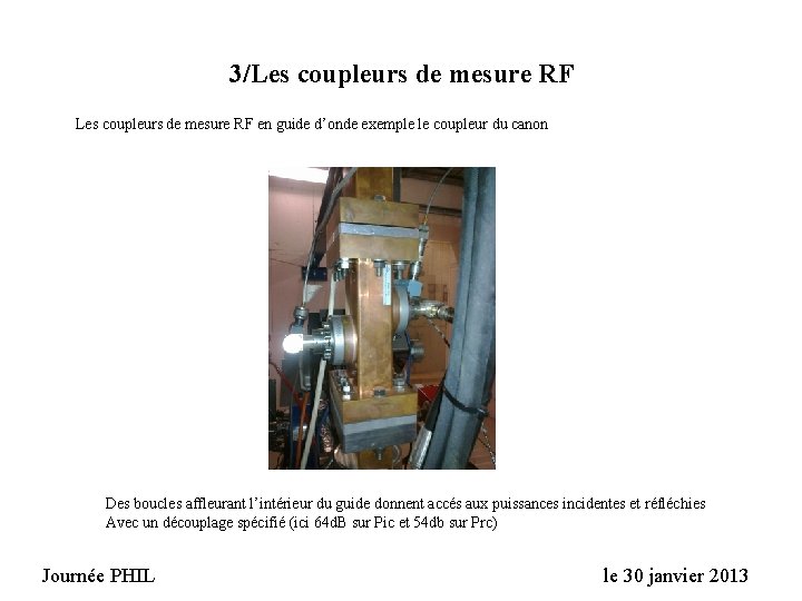 3/Les coupleurs de mesure RF en guide d’onde exemple le coupleur du canon Des