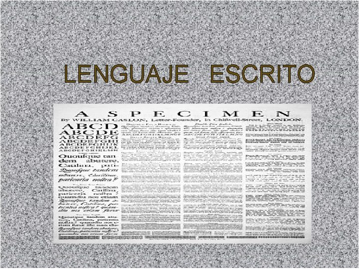 LENGUAJE ESCRITO 