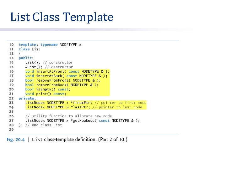 List Class Template 