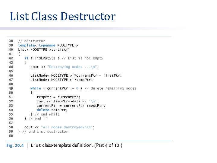 List Class Destructor 
