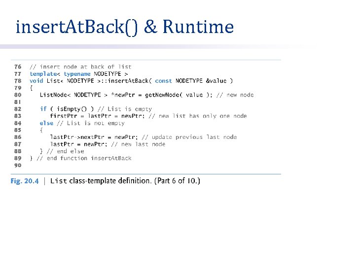 insert. At. Back() & Runtime 
