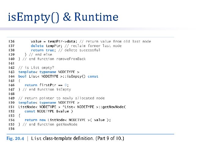 is. Empty() & Runtime 