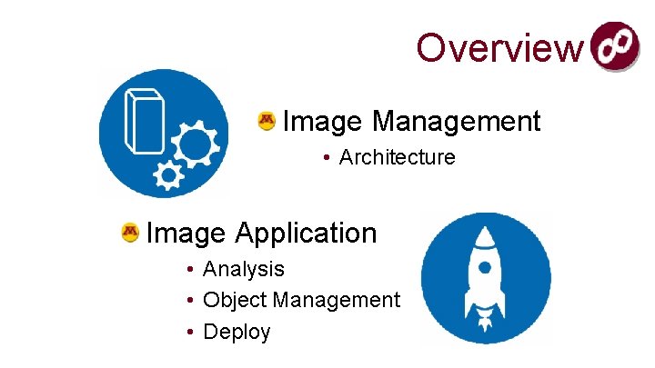 Overview Image Management • Architecture Image Application • Analysis • Object Management • Deploy