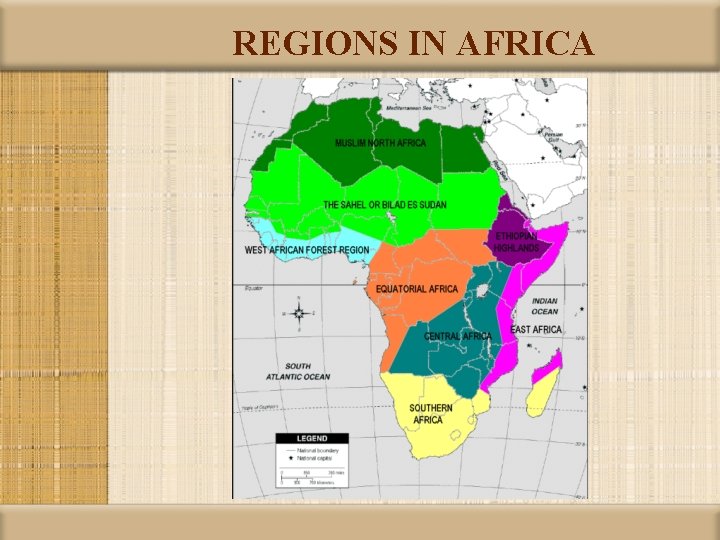 REGIONS IN AFRICA 