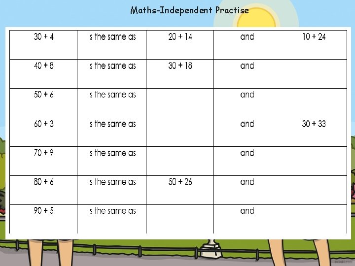 Maths-Independent Practise 