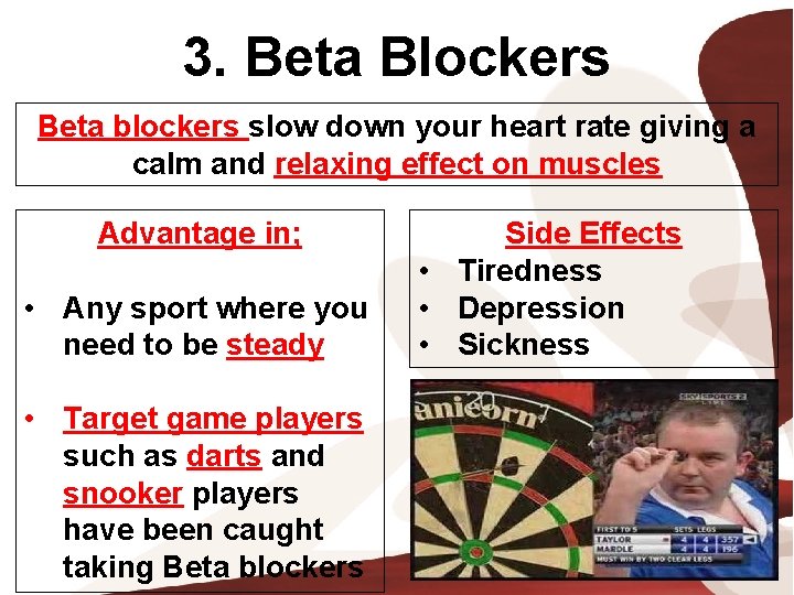 3. Beta Blockers Beta blockers slow down your heart rate giving a calm and