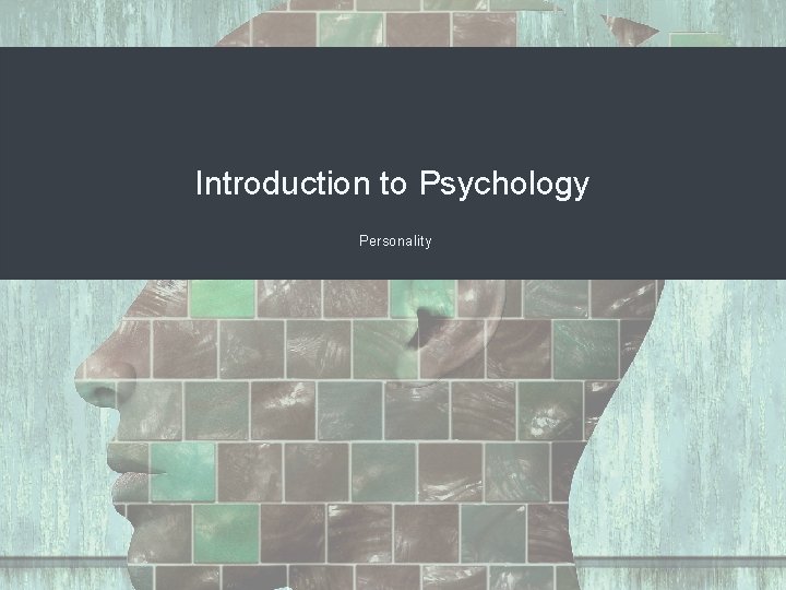 Introduction to Psychology Personality 