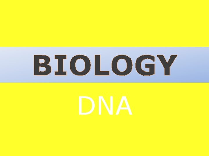 BIOLOGY DNA 