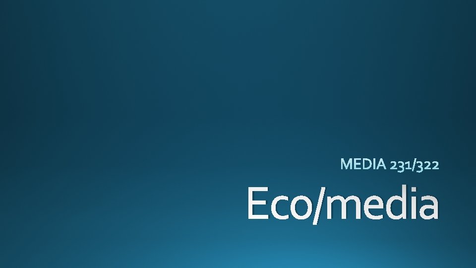 Eco/media 
