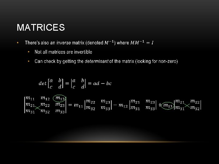 MATRICES • 