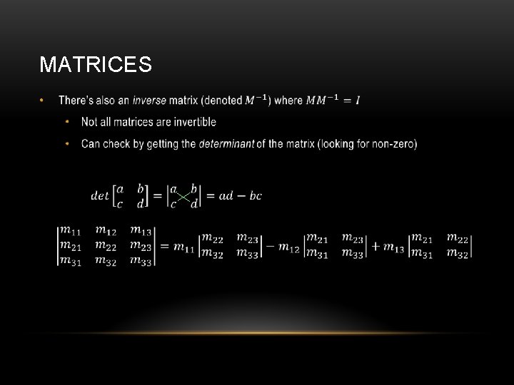 MATRICES • 