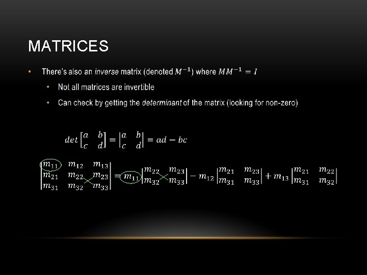 MATRICES • 