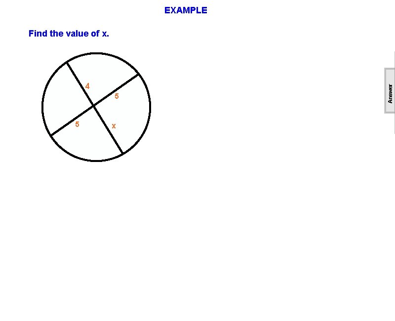 EXAMPLE 4 5 5 x Answer Find the value of x. 