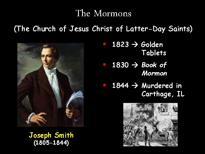 The Mormons (The Church of Jesus Christ of Latter-Day Saints) § 1823 Golden Tablets