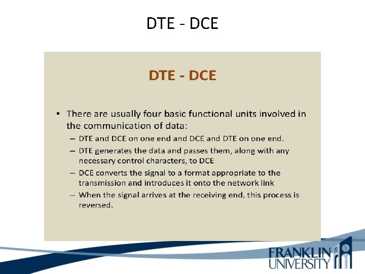 DTE - DCE 