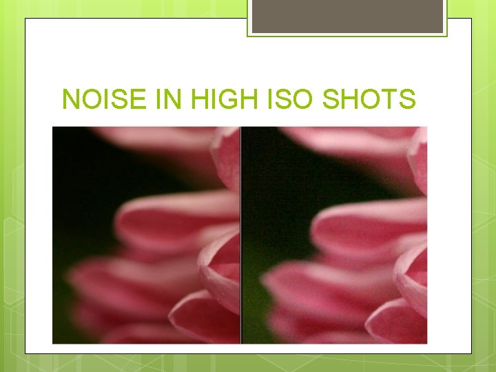 NOISE IN HIGH ISO SHOTS 