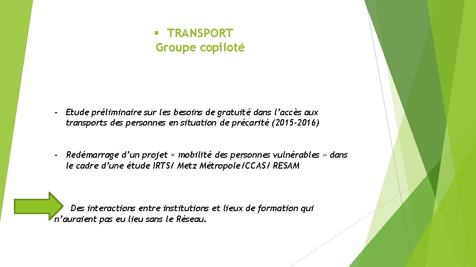 § TRANSPORT Groupe copiloté - Etude préliminaire sur les besoins de gratuité dans l’accès