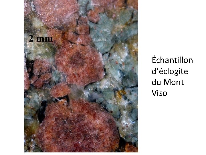 Échantillon d’éclogite du Mont Viso 