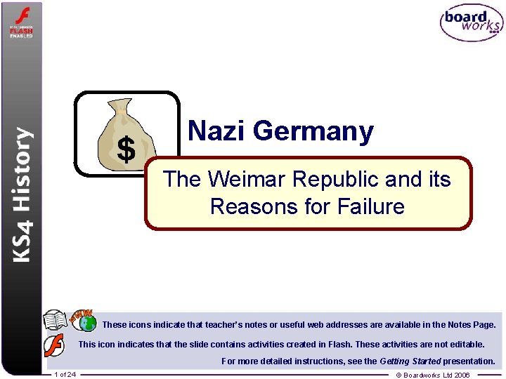 Nazi Germany The Weimar Republic and its Reasons for Failure These icons indicate that
