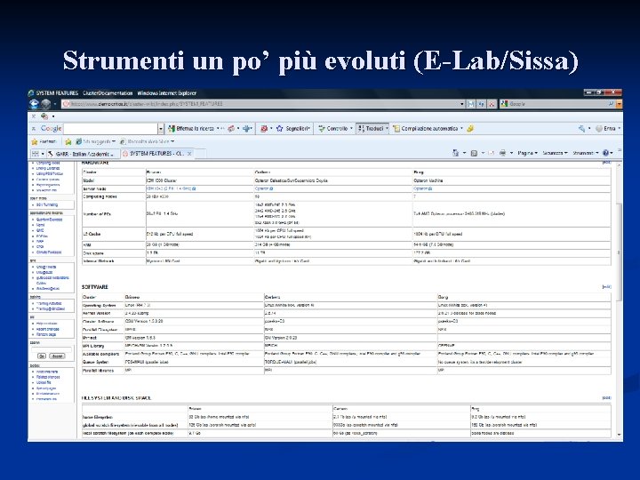 Strumenti un po’ più evoluti (E-Lab/Sissa) 