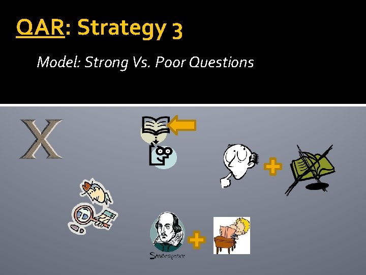 QAR: Strategy 3 Model: Strong Vs. Poor Questions QAR: Strategy 3 Model: Strong Vs. Poor Questions