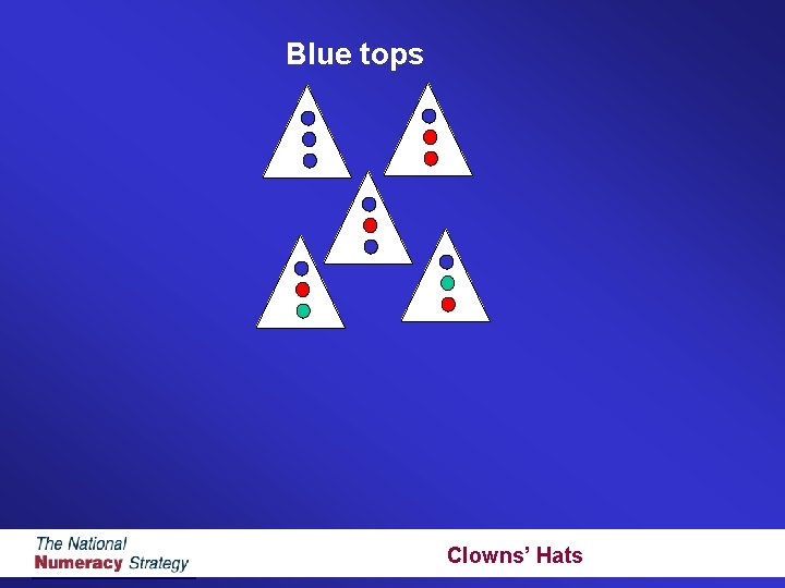 Blue tops Half-time Clowns’ Hats Scores 