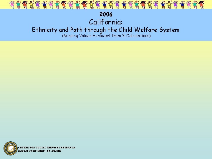 2006 California: Ethnicity and Path through the Child Welfare System (Missing Values Excluded from