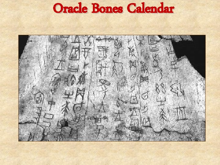 Oracle Bones Calendar 