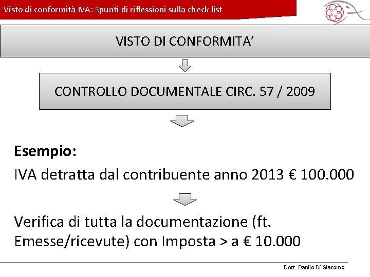 Visto di conformità IVA: Spunti di riflessioni sulla check list VISTO DI c. CONFORMITA’