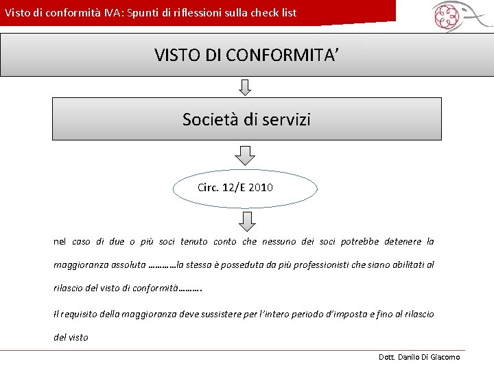 Visto di conformità IVA: Spunti di riflessioni sulla check list VISTO DI c. CONFORMITA’