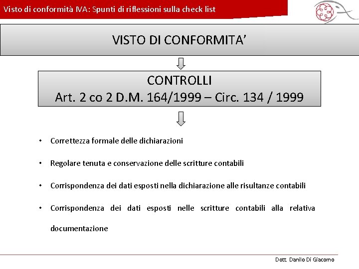 Visto di conformità IVA: Spunti di riflessioni sulla check list VISTO DI c. CONFORMITA’