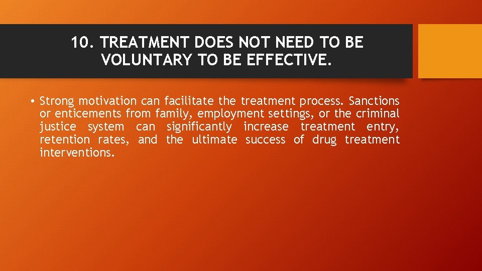13 Principles of Effective Addictions Treatment National Institute