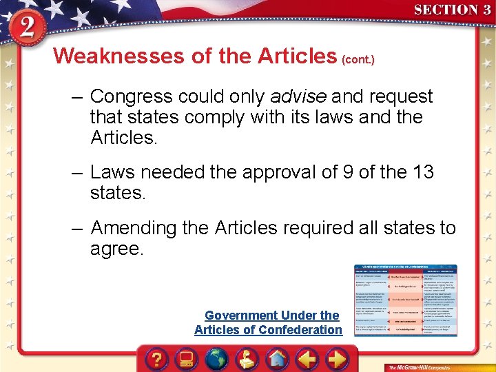 Weaknesses of the Articles (cont. ) – Congress could only advise and request that